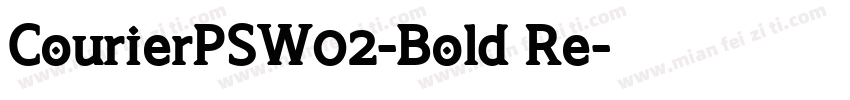 CourierPSW02-Bold Re字体转换